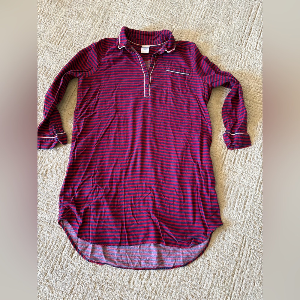Lands' End Red and Navy Striped Pajamas